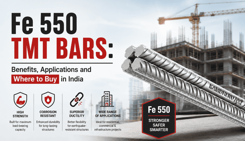 Fe 550 TMT Bars: Benefits, Applications and Where to Buy in India