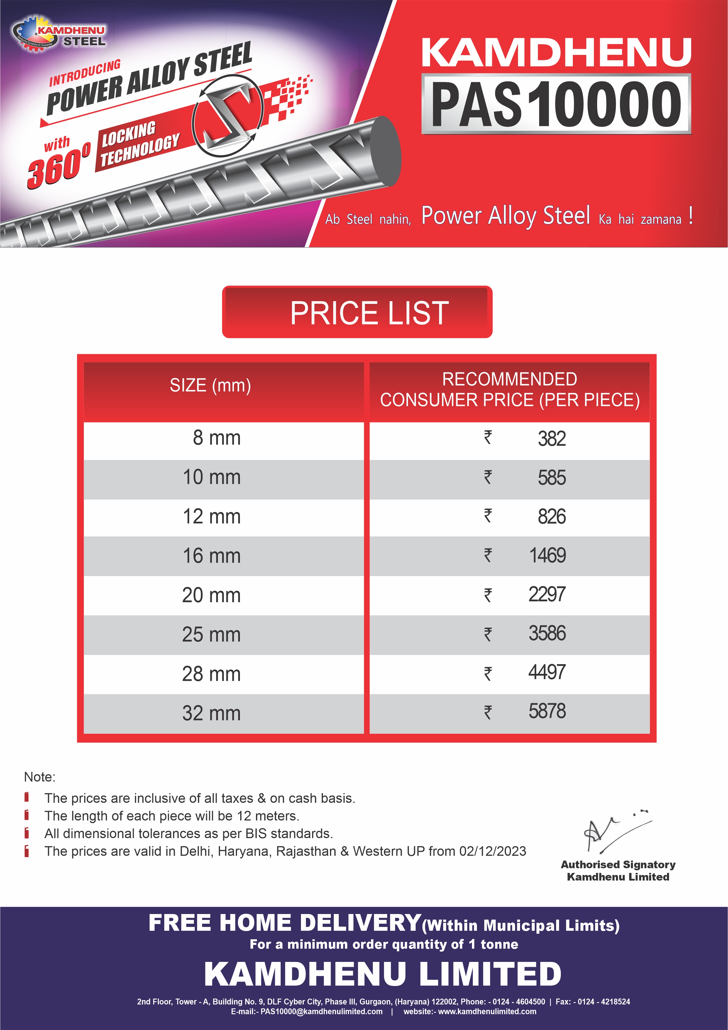 Price List